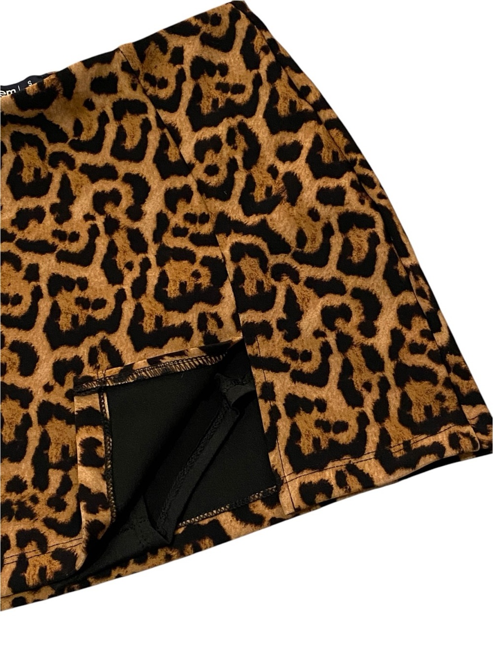 Leopard Print Micro Mini Skirt S Low Rise Animal Print Y2K Rocker Indie Sleaze - Picture 4 of 9